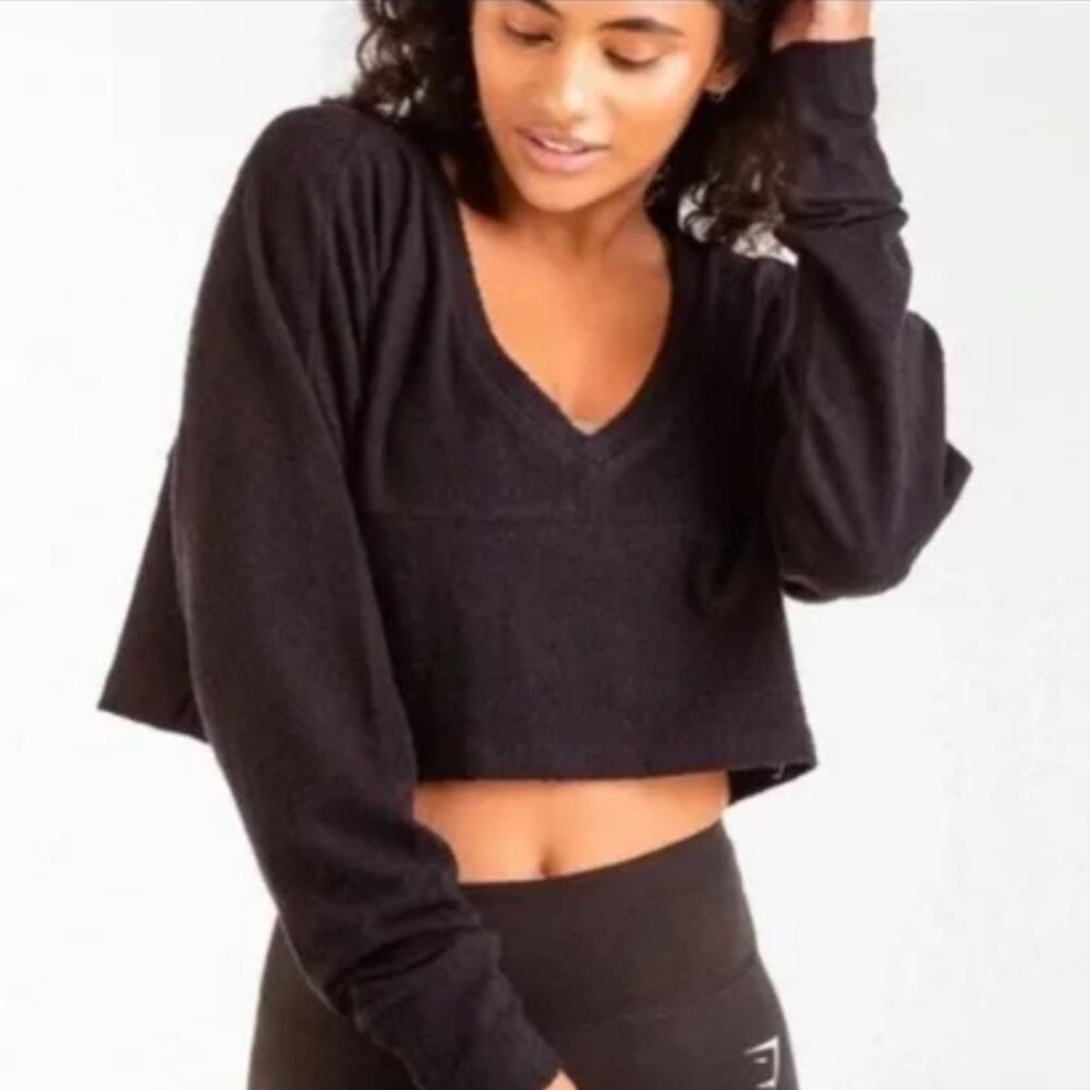 NWOT! Gymshark Cropped Towel Sweater, L